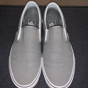 women’s gray slip on vans